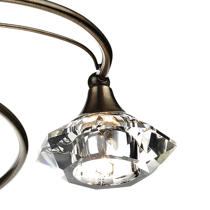 Där Lighting LUT0675 - Overflademonteret lysekrone LUTHER 6xG9/40W/230V messing