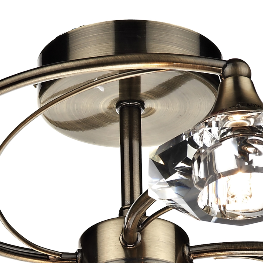 Där Lighting LUT0675 - Overflademonteret lysekrone LUTHER 6xG9/40W/230V messing