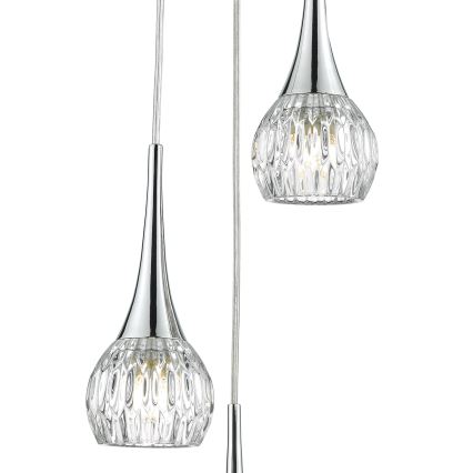 Där Lighting LYA0350 - Pendel med wireophæng LYALL 3xG9/40W/230V blank krom