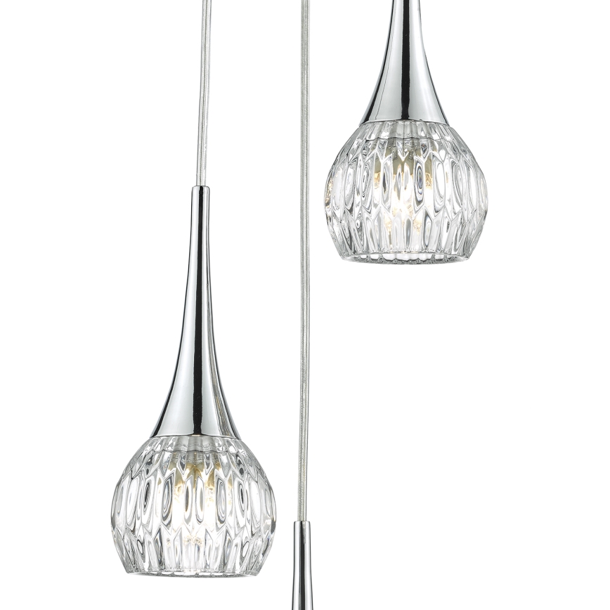 Där Lighting LYA0350 - Pendel med wireophæng LYALL 3xG9/40W/230V blank krom