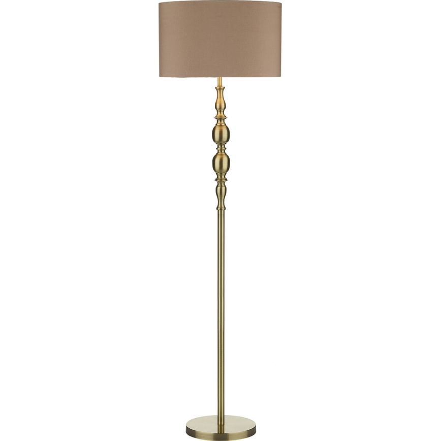 Där Lighting MAD4975 - Gulvlampe MADRID 1xE27/60W/230V brun/messing