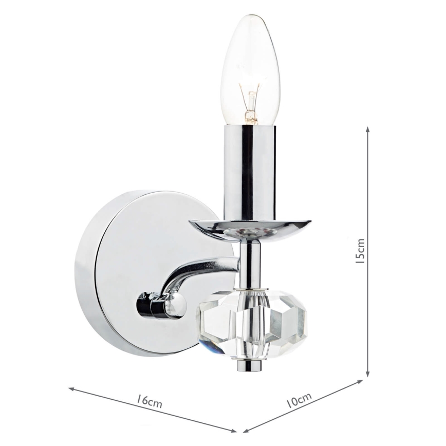 Där Lighting OLE0750 - Væglampe OLEANA 1xE14/40W/230V poleret krom