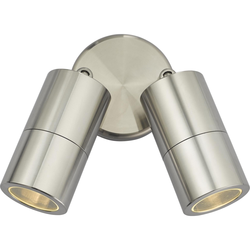 Där Lighting ORT0968 - LED Udendørs vægspot ORTEGA 2xGU10/5W/230V IP65 poleret krom