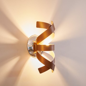 Där Lighting RAW0764 - Væglampe RAWLEY 1xG9/25W/230V i kobber