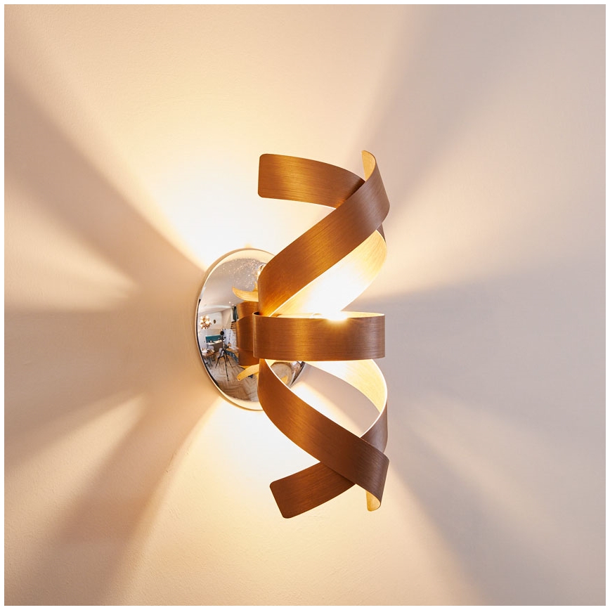 Där Lighting RAW0764 - Væglampe RAWLEY 1xG9/25W/230V i kobber