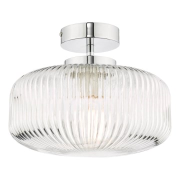 Där Lighting RIV5208 - Overflademonteret badeværelseslampe RIVA, 1xE27/60W/230V, IP44, blank krom