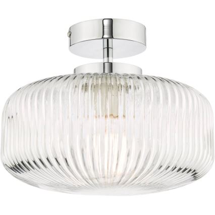 Där Lighting RIV5208 - Overflademonteret badeværelseslampe RIVA, 1xE27/60W/230V, IP44, blank krom