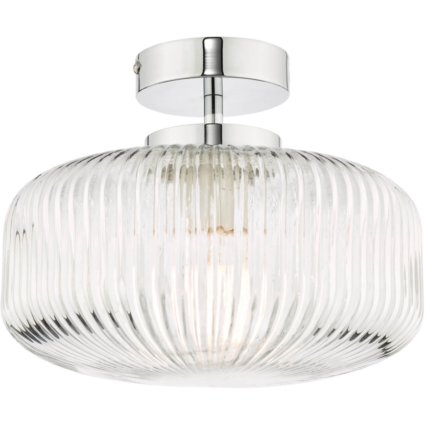 Där Lighting RIV5208 - Overflademonteret badeværelseslampe RIVA, 1xE27/60W/230V, IP44, blank krom