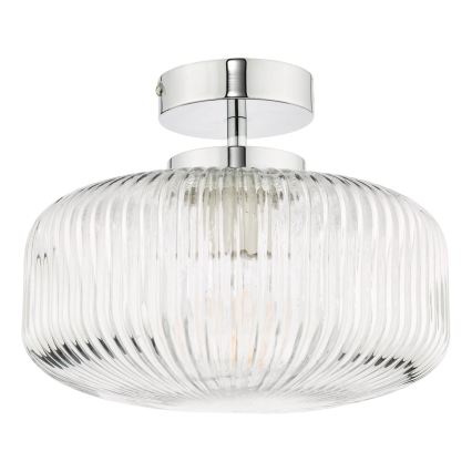 Där Lighting RIV5208 - Overflademonteret badeværelseslampe RIVA, 1xE27/60W/230V, IP44, blank krom