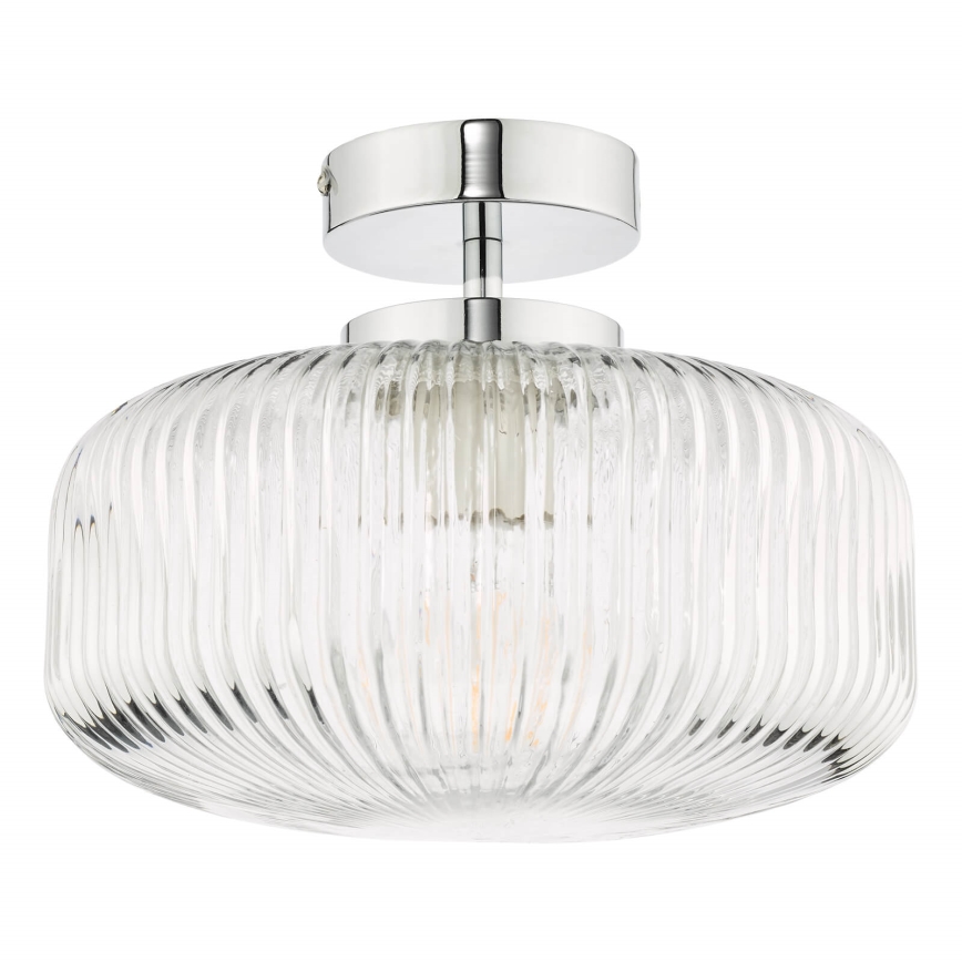 Där Lighting RIV5208 - Overflademonteret badeværelseslampe RIVA, 1xE27/60W/230V, IP44, blank krom