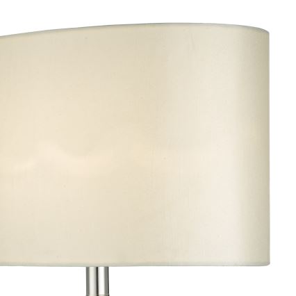 Där Lighting SYR4235 - Bordlampe SYRACUSE 1xE27/60W/230V blank krom/cremefarvet