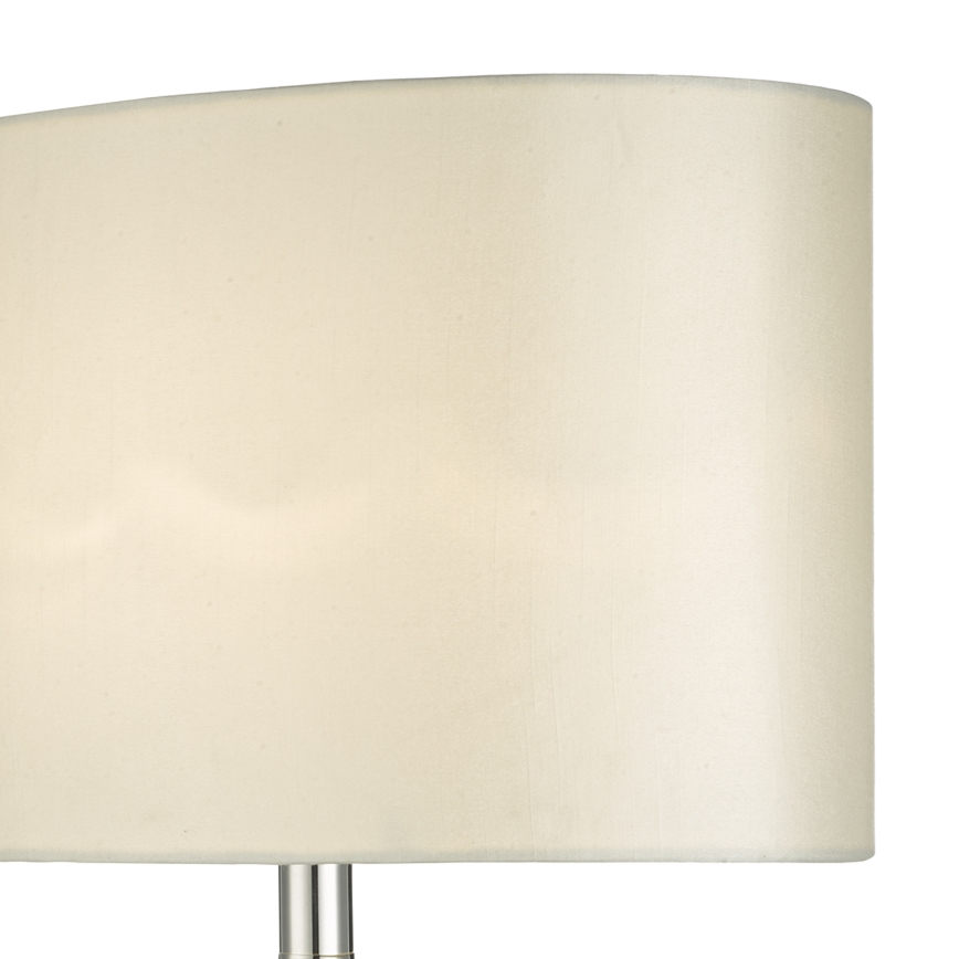 Där Lighting SYR4235 - Bordlampe SYRACUSE 1xE27/60W/230V blank krom/cremefarvet