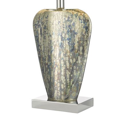 Där Lighting SYR4235 - Bordlampe SYRACUSE 1xE27/60W/230V blank krom/cremefarvet