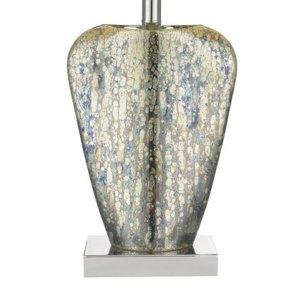 Där Lighting SYR4235 - Bordlampe SYRACUSE 1xE27/60W/230V blank krom/cremefarvet