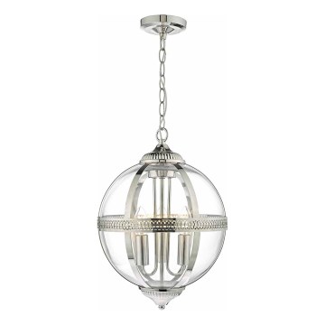 Där Lighting VAN0338 - Kædeophængt lysekrone VANESSA 3xE14/40W/230V i blank krom