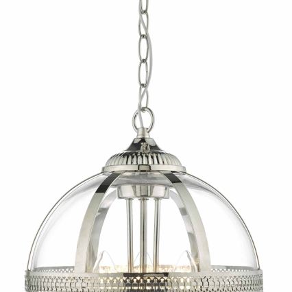 Där Lighting VAN0338 - Kædeophængt lysekrone VANESSA 3xE14/40W/230V i blank krom