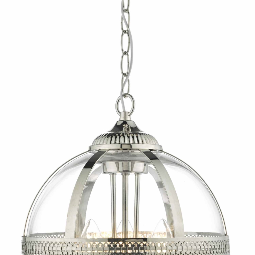 Där Lighting VAN0338 - Kædeophængt lysekrone VANESSA 3xE14/40W/230V i blank krom