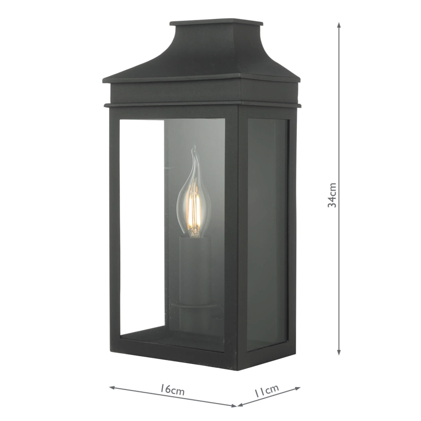 Där Lighting VAP5222 - Udendørs væglampe VAPOUR 1xE14/60W/230V IP44 sort