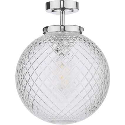Där Lighting WAY0150 - Badeværelsesloftlampe WAYNE 1xE27/40W/230V IP44 Ø 25 cm blank krom