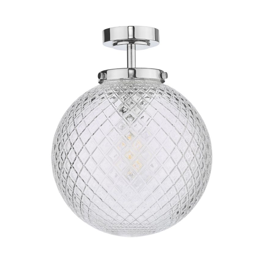 Där Lighting WAY0150 - Badeværelsesloftlampe WAYNE 1xE27/40W/230V IP44 Ø 25 cm blank krom