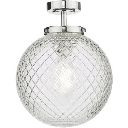 Där Lighting WAY0150 - Badeværelsesloftlampe WAYNE 1xE27/40W/230V IP44 Ø 25 cm blank krom