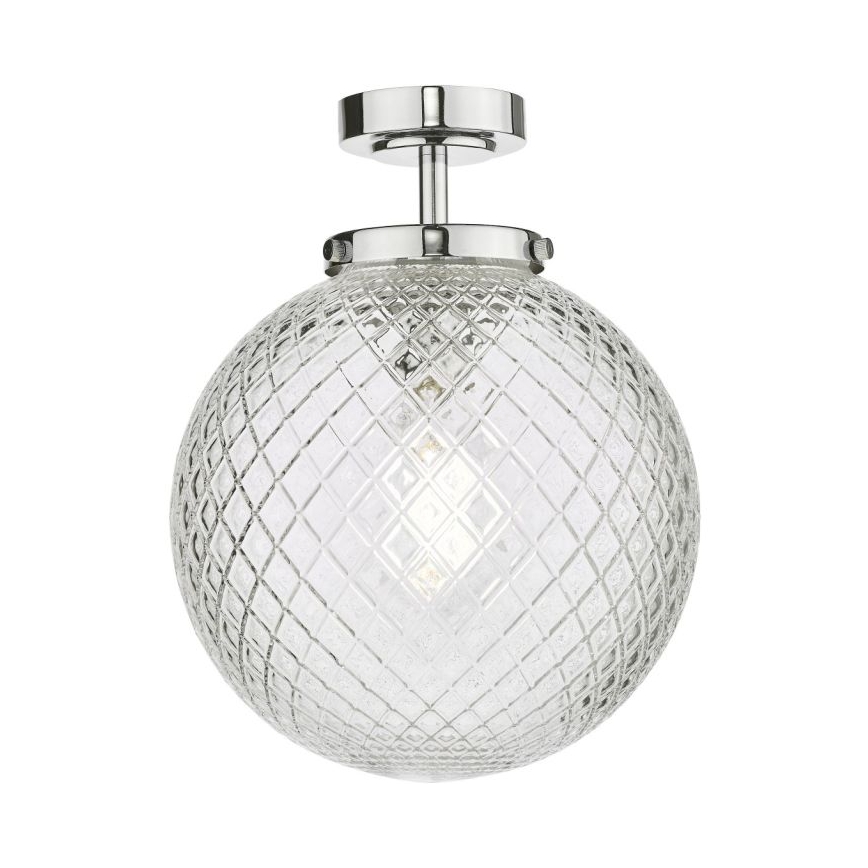 Där Lighting WAY0150 - Badeværelsesloftlampe WAYNE 1xE27/40W/230V IP44 Ø 25 cm blank krom