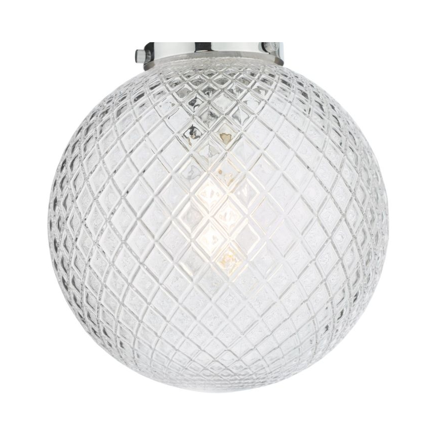 Där Lighting WAY0150 - Badeværelsesloftlampe WAYNE 1xE27/40W/230V IP44 Ø 25 cm blank krom