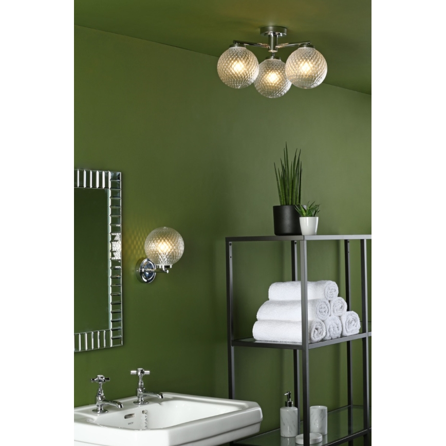 Där Lighting WAY0750 - Badeværelses væglampe WAYNE 1xG9/3W/230V IP44 krom