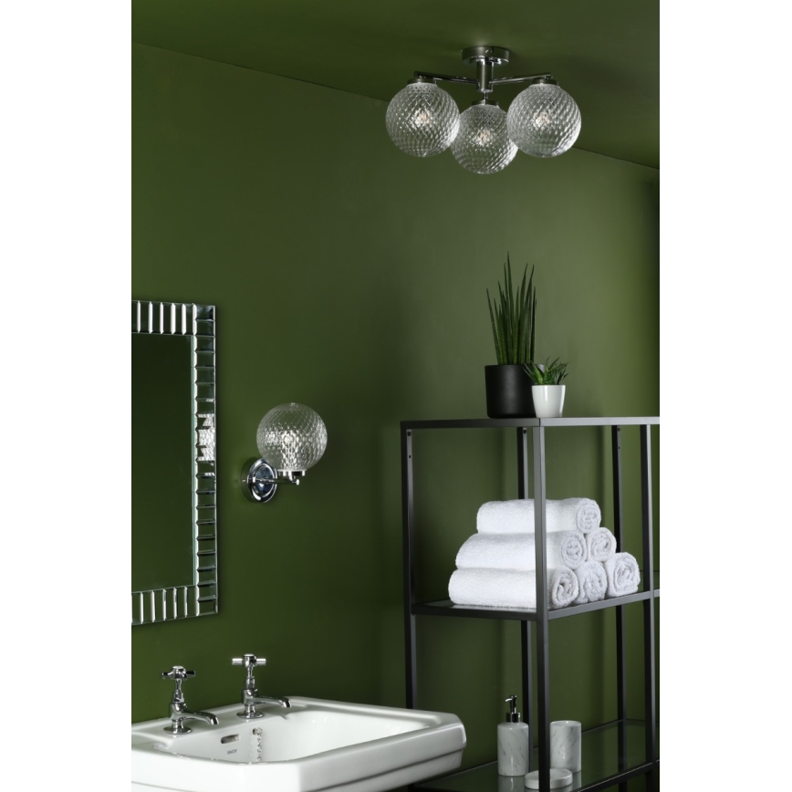 Där Lighting WAY0750 - Badeværelses væglampe WAYNE 1xG9/3W/230V IP44 krom