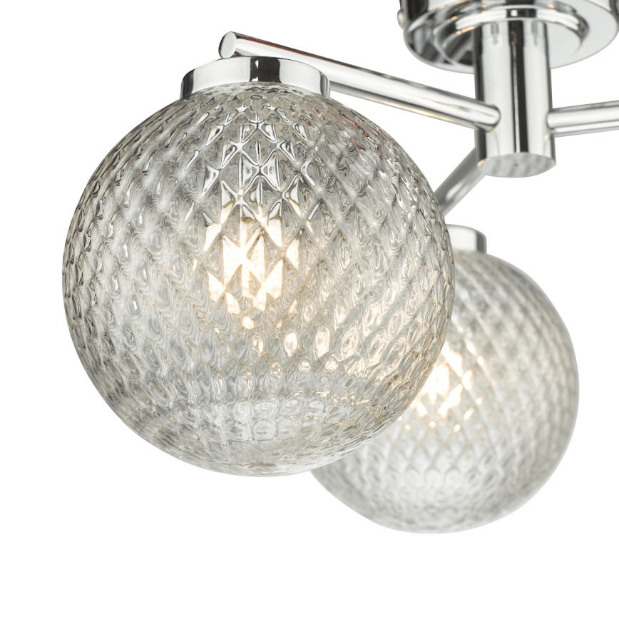 Där Lighting WAY5350 - Badeværelses-overflademonteret loftlampe WAYNE 3xG9/3W/230V IP44 i blank krom