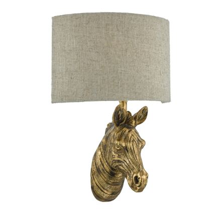 Där Lighting ABB0735 - Væglampe ABBY 1xE14/40W/230V hør/guld