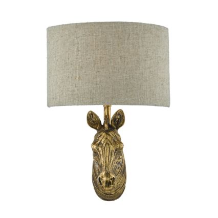 Där Lighting ABB0735 - Væglampe ABBY 1xE14/40W/230V hør/guld