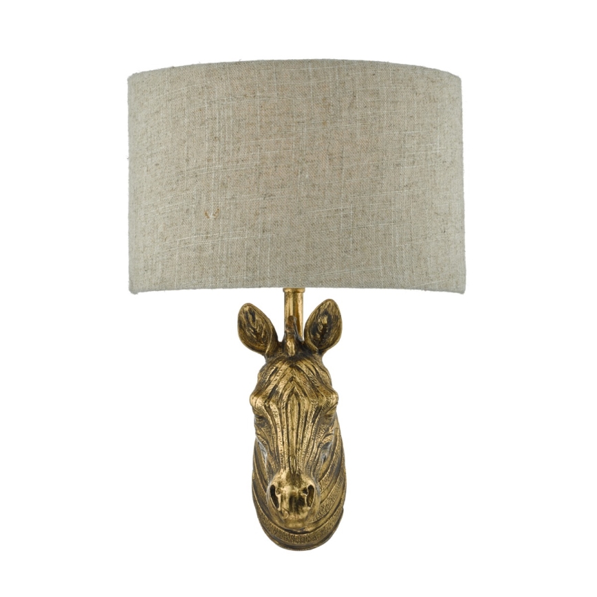 Där Lighting ABB0735 - Væglampe ABBY 1xE14/40W/230V hør/guld