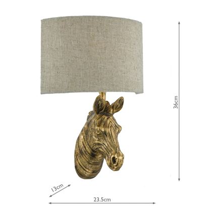 Där Lighting ABB0735 - Væglampe ABBY 1xE14/40W/230V hør/guld