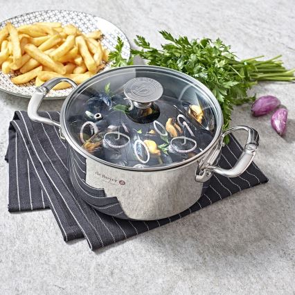 De Buyer 3427.24 - Gryde med låg MILADY 24 cm i rustfrit stål