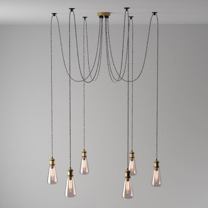 De Markt - Lysekrone i en snor MEGAPOLIS 6xE27/40W/230V