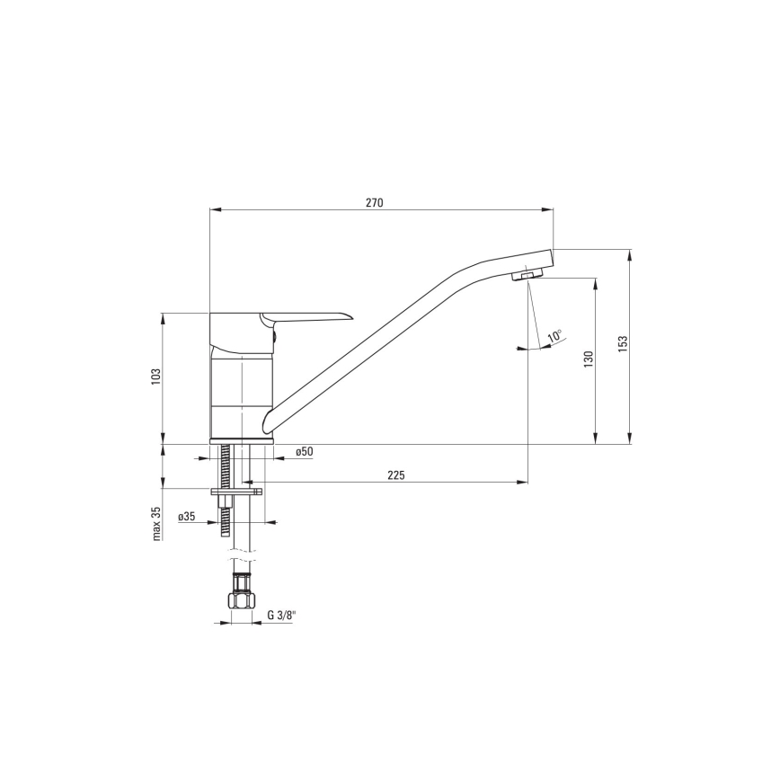 Deante BFC_060M - Hane CORIO skinnende krom