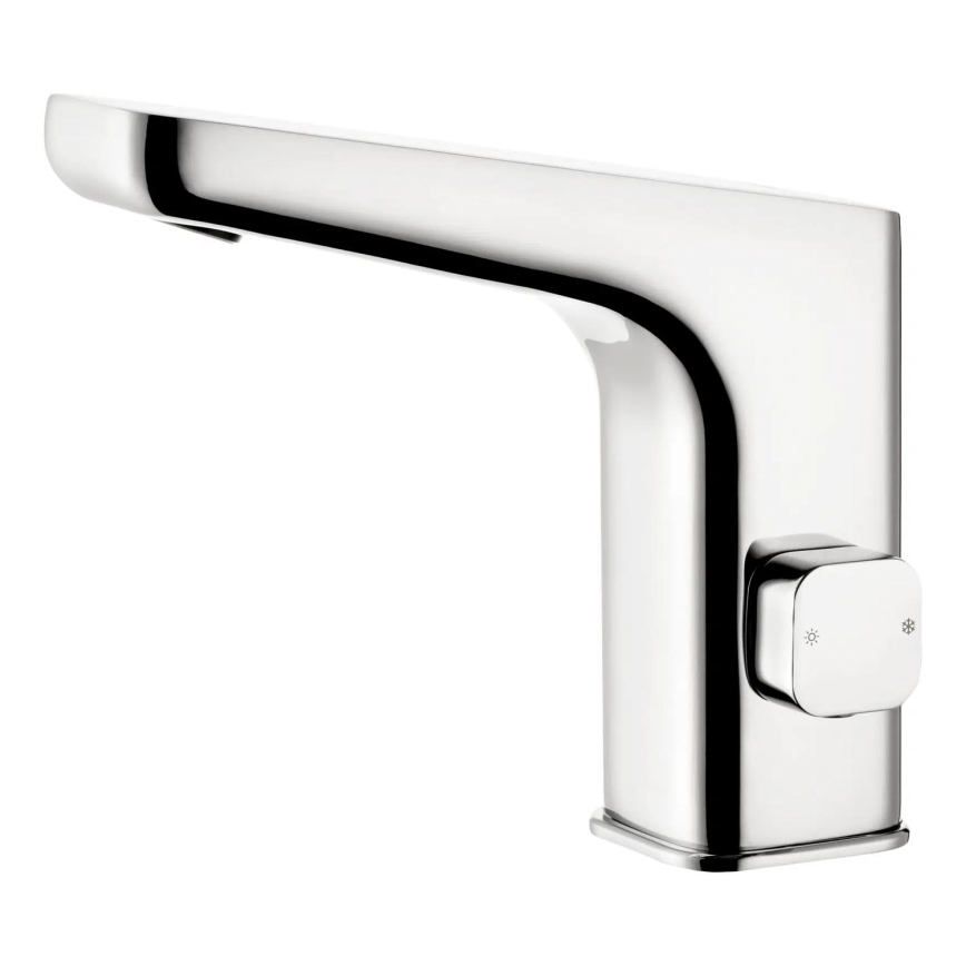 Deante BQH_029R - Touchfri håndvaskarmatur med temperaturregulering HIACYNT 4xAA skinnende krom