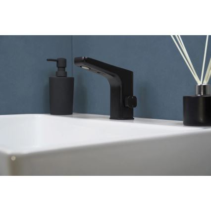 Deante BQH_N29R - Touchfri håndvaskarmatur med temperaturregulering HIACYNT 4xAA sort