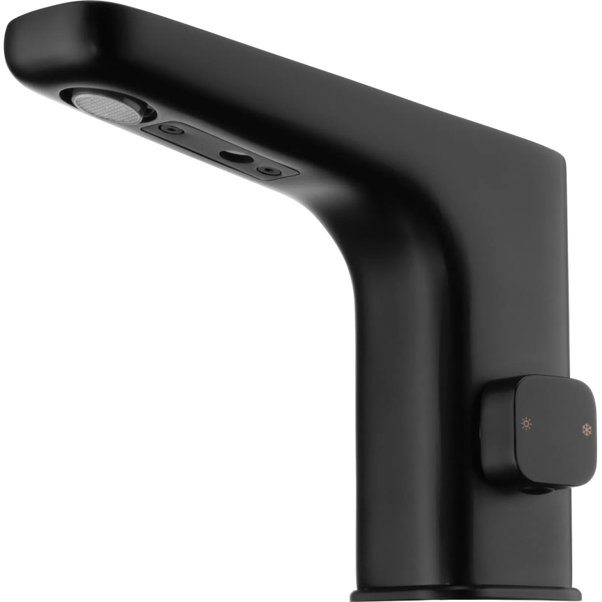 Deante BQH_N29R - Touchfri håndvaskarmatur med temperaturregulering HIACYNT 4xAA sort