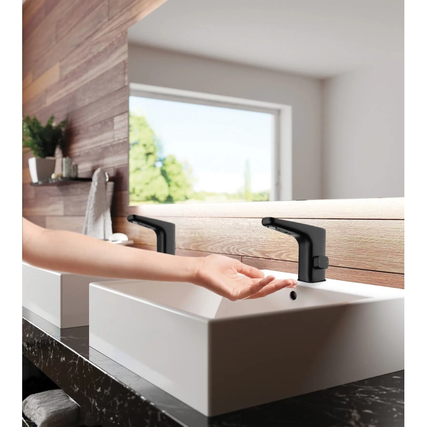 Deante BQH_N29V - Touchfri håndvaskarmatur med temperaturregulering HIACYNT 230/6V sort