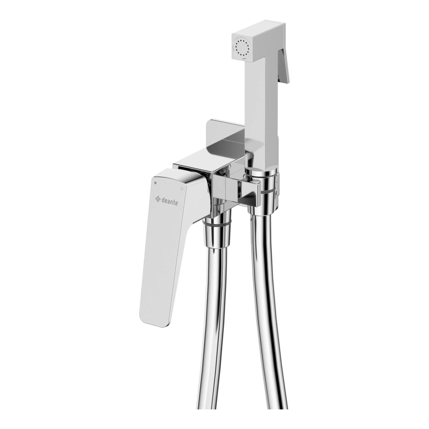 Deante BQL_034M - Bidetarmatur med bidetbruser til indbygget installation BLUR blank krom