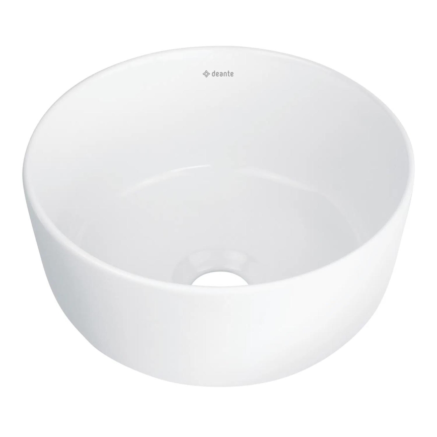 Deante CDJ_6U2S - Bordmonteret håndvask JASMIN diameter 28 cm keramik/hvid