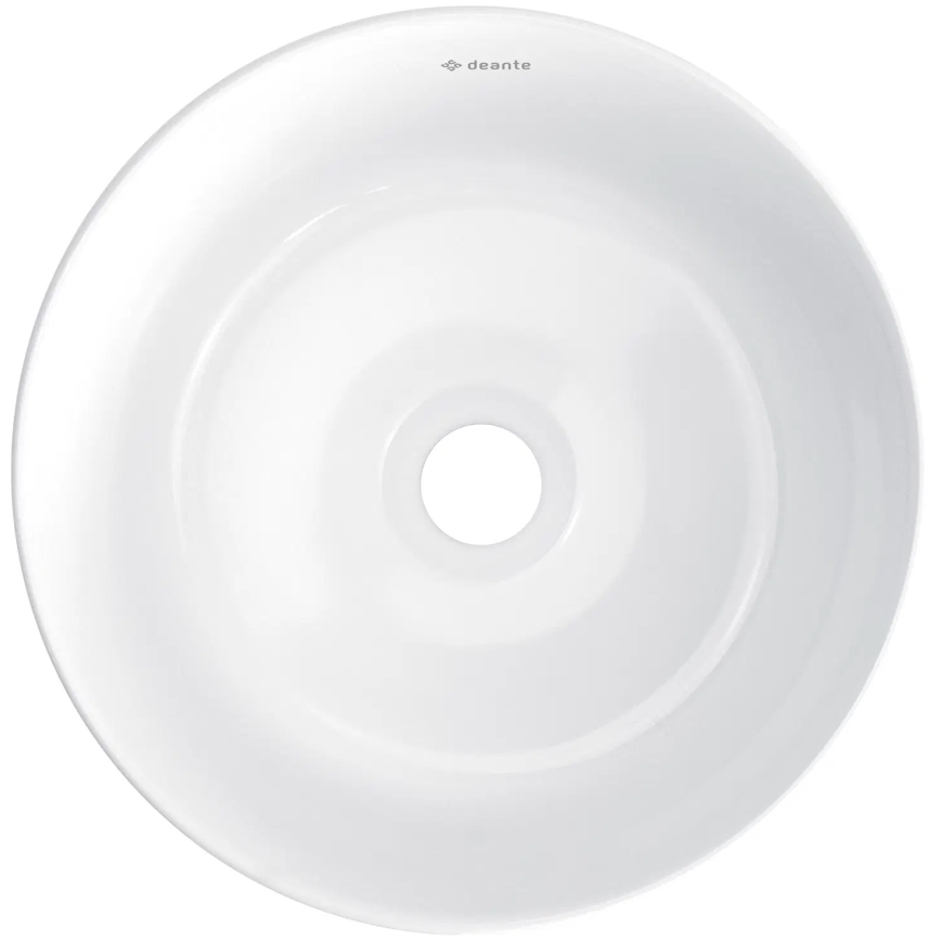 Deante CDJ_6U2S - Bordmonteret håndvask JASMIN diameter 28 cm keramik/hvid