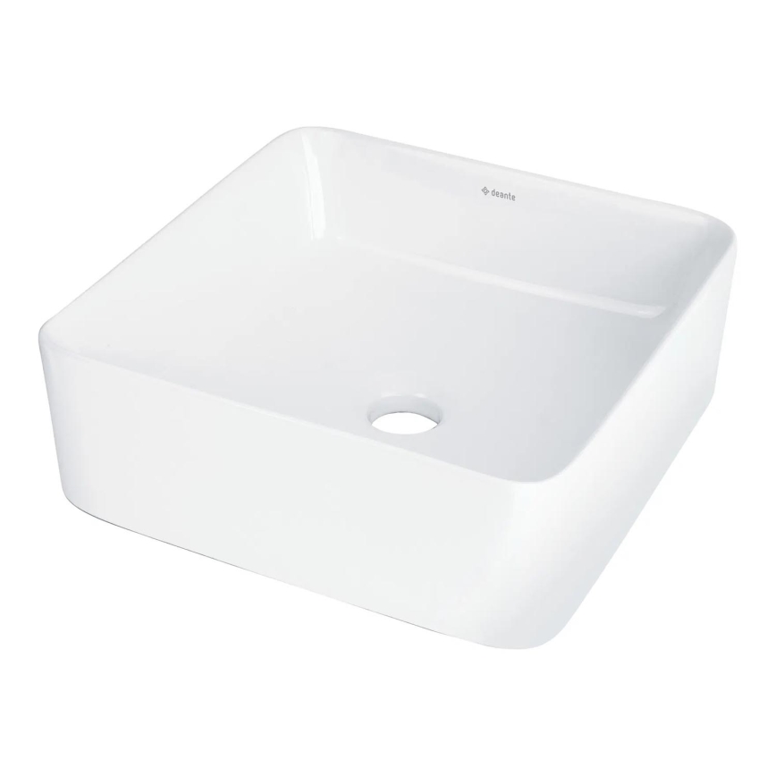 Deante CDJ_6U3S - Påbygget håndvask JASMIN 34,5 x 34,5 cm keramik/hvid