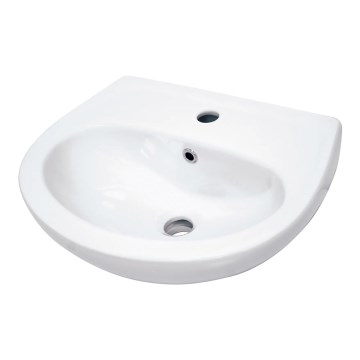 Deante CDJ_6U4W - Væghængt håndvask med hul JASMIN 45,7x36,4 cm keramik/hvid