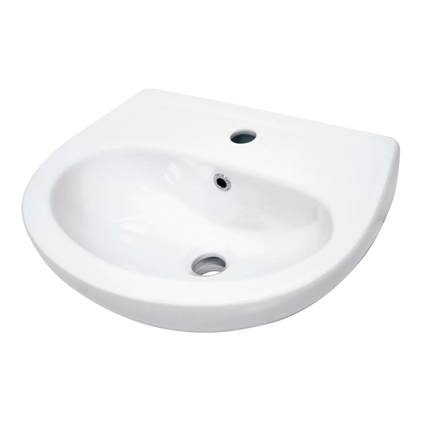 Deante CDJ_6U4W - Væghængt håndvask med hul JASMIN 45,7x36,4 cm keramik/hvid