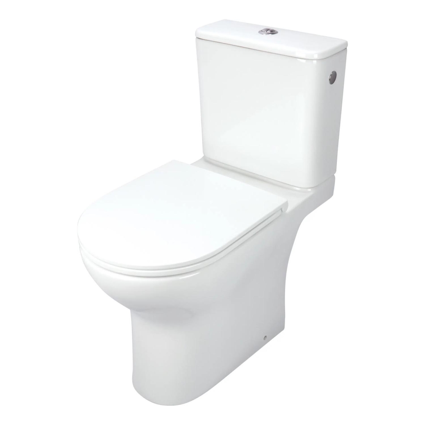 Deante CDJD6RPS - Gulvstående toilet m. toiletsæde JASMIN keramik/hvid