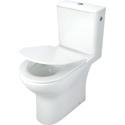Deante CDJD6RPS - Gulvstående toilet m. toiletsæde JASMIN keramik/hvid