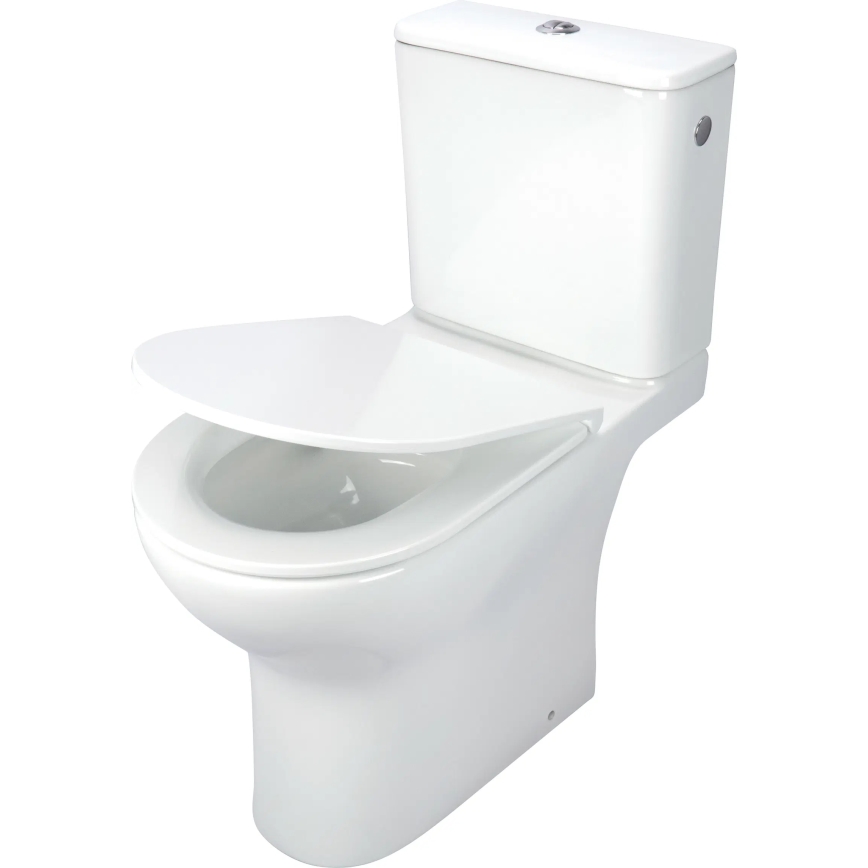 Deante CDJD6RPS - Gulvstående toilet m. toiletsæde JASMIN keramik/hvid